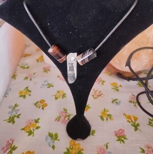 Clear quartz necklace